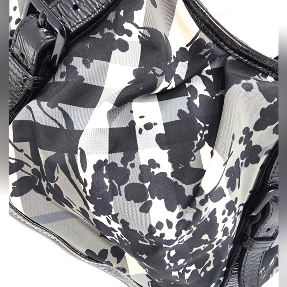 Burberry Floral Checkered Shoulder Bag